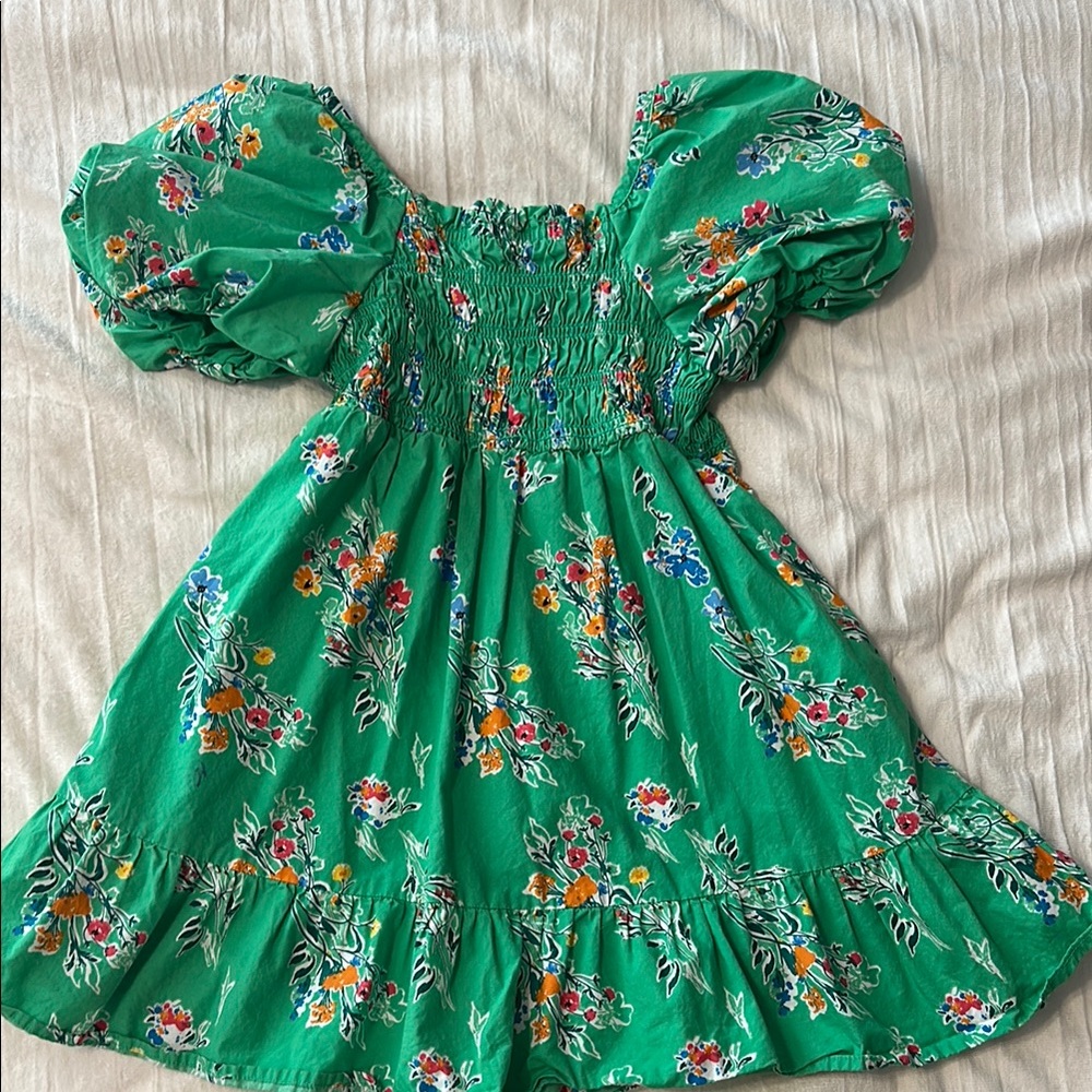 Cat & Jack Green Smocked Tiered Sundress